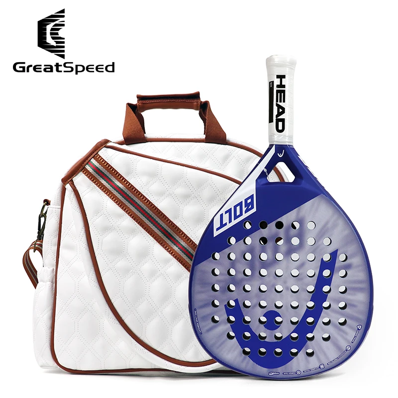 

2024 GreatSpeed Padel Bag Men Women Black White PU Tennis Badminton Padel Racquet Shoulder Bag Portable Padel Rackets Handbags