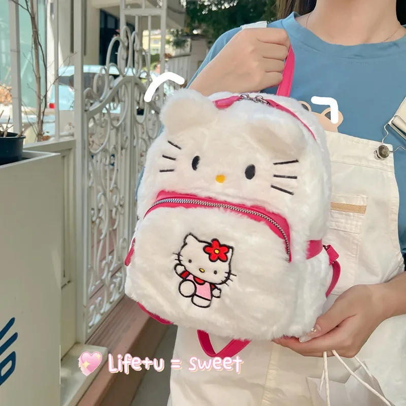 Sanrio Children's Backpack Hello Kitty Kuromi Cartoon Style Soft Sweet Plush Backpack Travel Decoration Large Capacity Kawaii
Sanrio Children's Backpack Hello Kitty Kuromi Cartoon Style Soft Sweet Plush Backpack Travel Decoration Large Capacity Kawaii