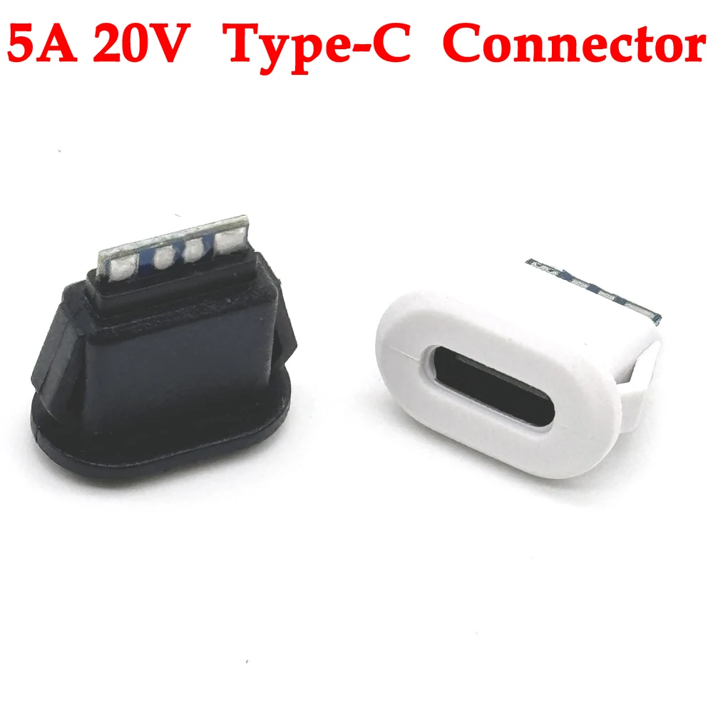 

USB Waterproof Connector Type-C Tail plug interface connector 5A 20V High Current Fast Charging Jack Port USB-C Charger Plug