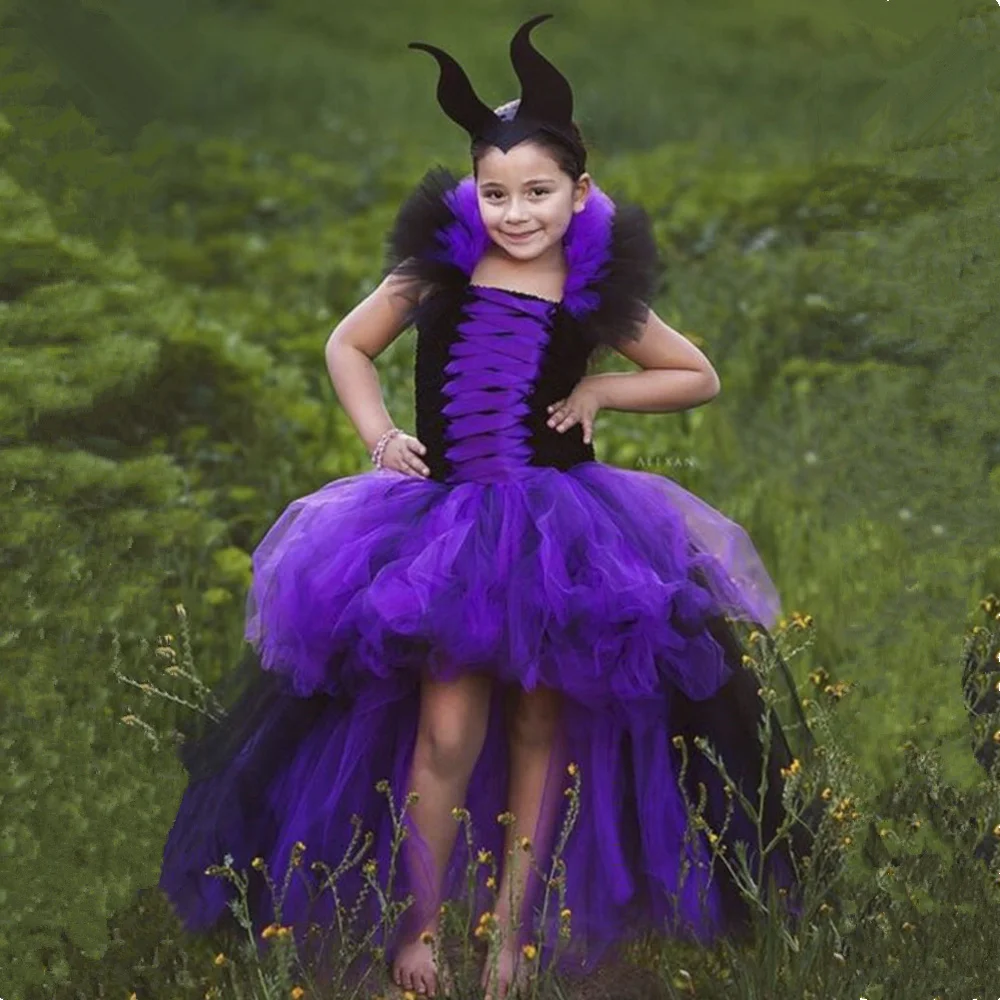 Evil Queen Halloween Costumes for Girls Kids High Low Witch Tutu Dress with Horns Wings Children Cosplay Tulle Outfits Ball Gown
Evil Queen Halloween Costumes for Girls Kids High Low Witch Tutu Dress with Horns Wings Children Cosplay Tulle Outfits Ball Gown