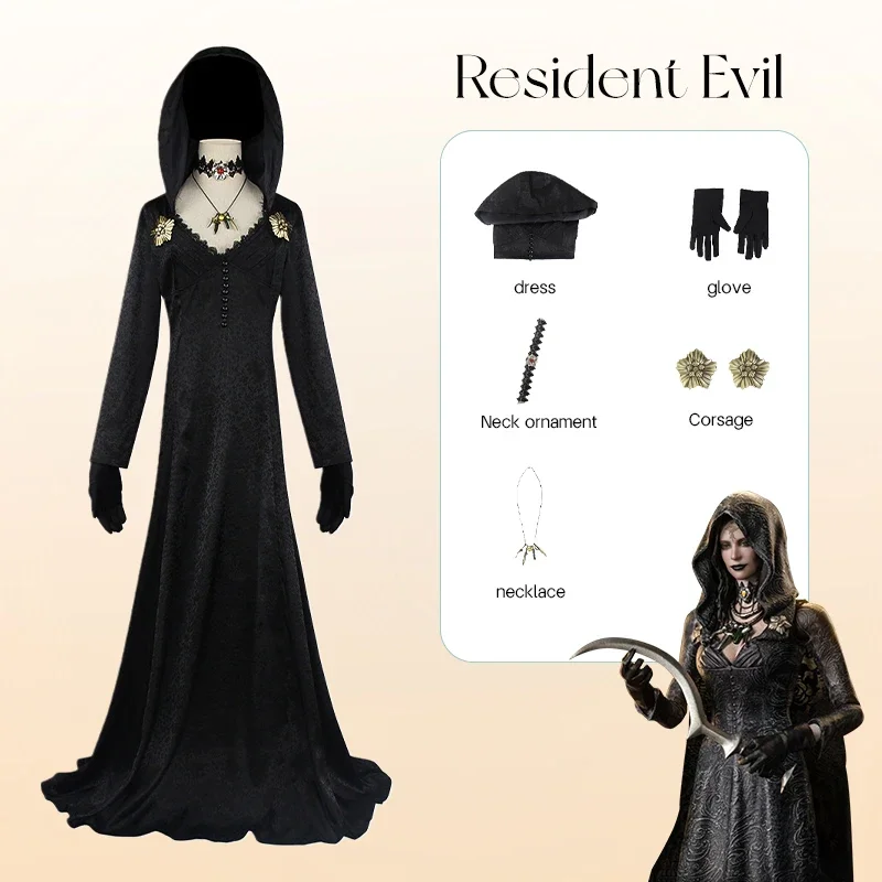 Anime Evil Village Cosplay Costume Vampire Lady Dress Outfits Suits Halloween Carnival Costume for Woman
Anime Evil Village Cosplay Costume Vampire Lady Dress Outfits Suits Halloween Carnival Costume for Woman