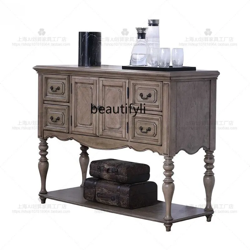 American-Style Solid Wood Living Room Entrance Cabinet Locker Simple Sideboard Cabinet Double Door Lobby Curio Cabinet
American-Style Solid Wood Living Room Entrance Cabinet Locker Simple Sideboard Cabinet Double Door Lobby Curio Cabinet