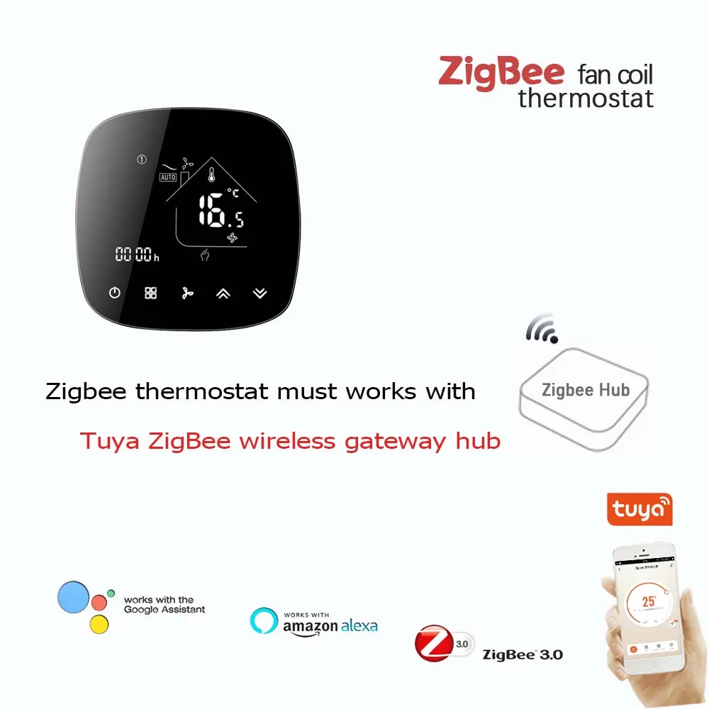 Программируемый термостат ZigBee Tuya с Wi-Fi, с 4 трубками, для охлаждения/обогрева, работает с Alexa Google Home
Программируемый термостат ZigBee Tuya с Wi-Fi, с 4 трубками, для охлаждения/обогрева, работает с Alexa Google Home