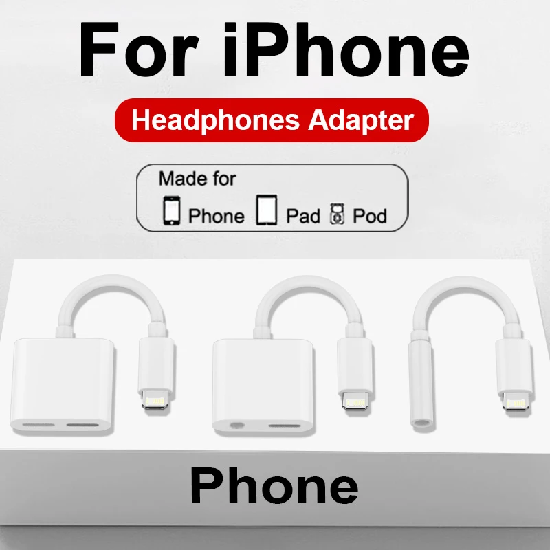 2 In 1 Headphone Adaptador for iPhone 14 13 12 11 Pro Max X XS XR Audio Splitter for Lightning To 3.5mm Jack Earphone Converter
2 In 1 Headphone Adaptador for iPhone 14 13 12 11 Pro Max X XS XR Audio Splitter for Lightning To 3.5mm Jack Earphone Converter