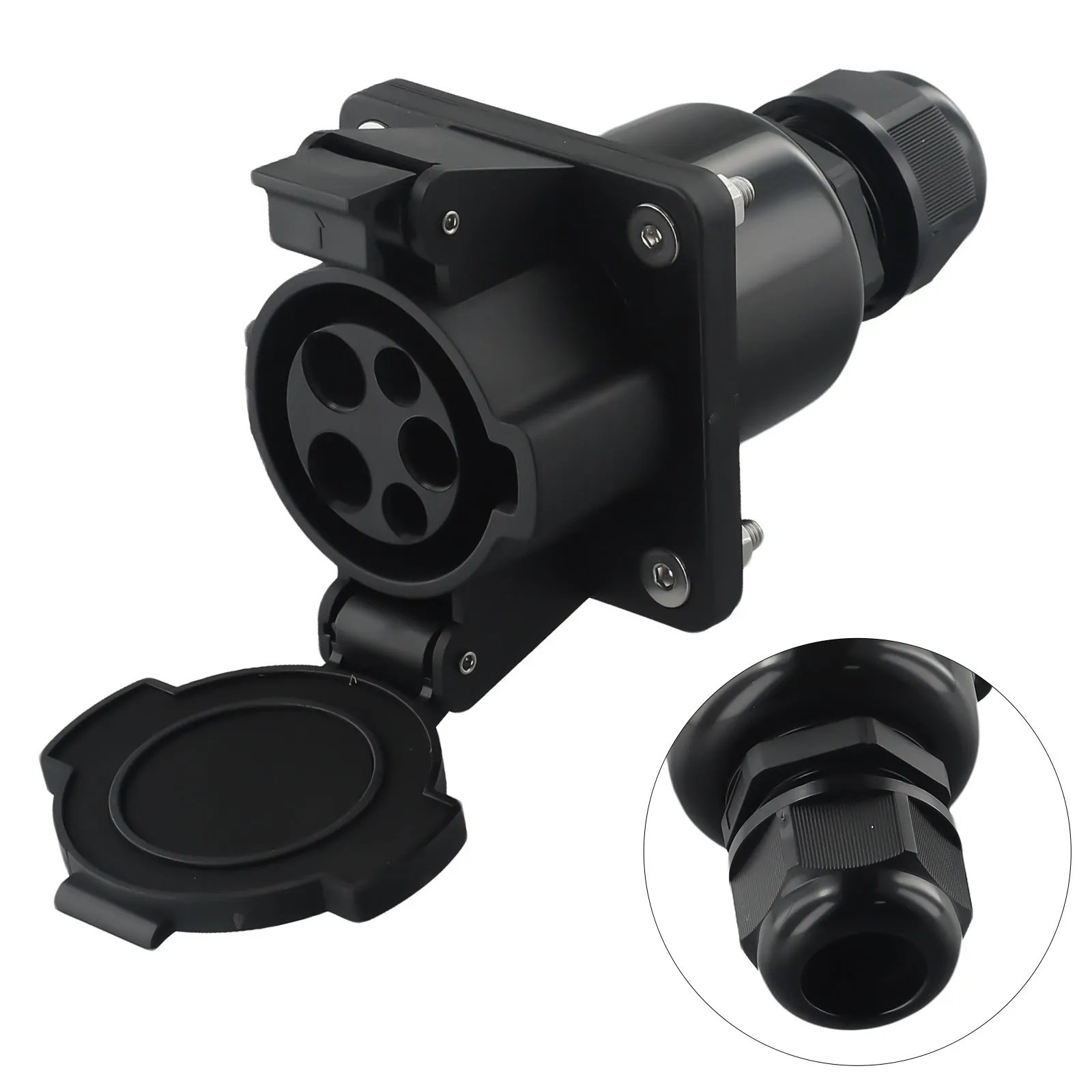 5 Pins J1772 EV Charging Inlet Receptacle Vehicle Type 1 Connector 32 Amp Maximum For Level 1 Or Level 2 AC Charging Car Accesso
5 Pins J1772 EV Charging Inlet Receptacle Vehicle Type 1 Connector 32 Amp Maximum For Level 1 Or Level 2 AC Charging Car Accesso