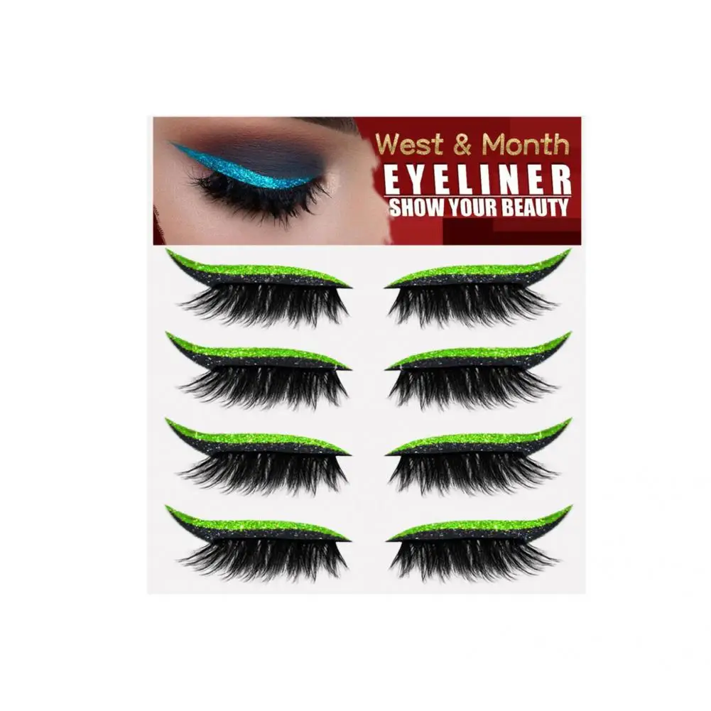 

4Pairs Fashionable Eyelashes Self Adhesive Exquisite Eyelash Eyeliner Sticker Beauty False Eye Lashes