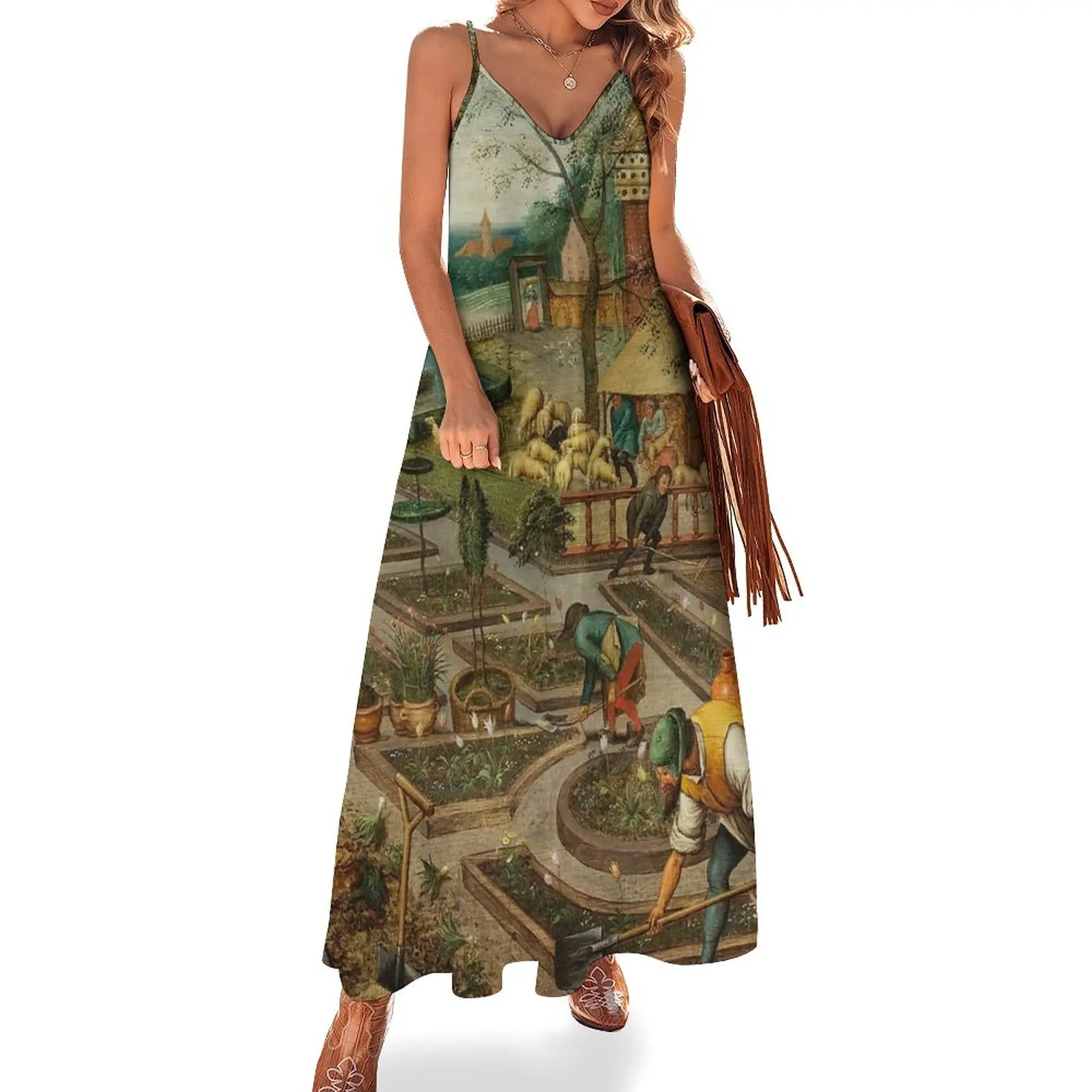 The Four Seasons, Spring - Pieter Brueghel the Younger Sleeveless Dress Woman's evening dress dress korean style
The Four Seasons, Spring - Pieter Brueghel the Younger Sleeveless Dress Woman's evening dress dress korean style