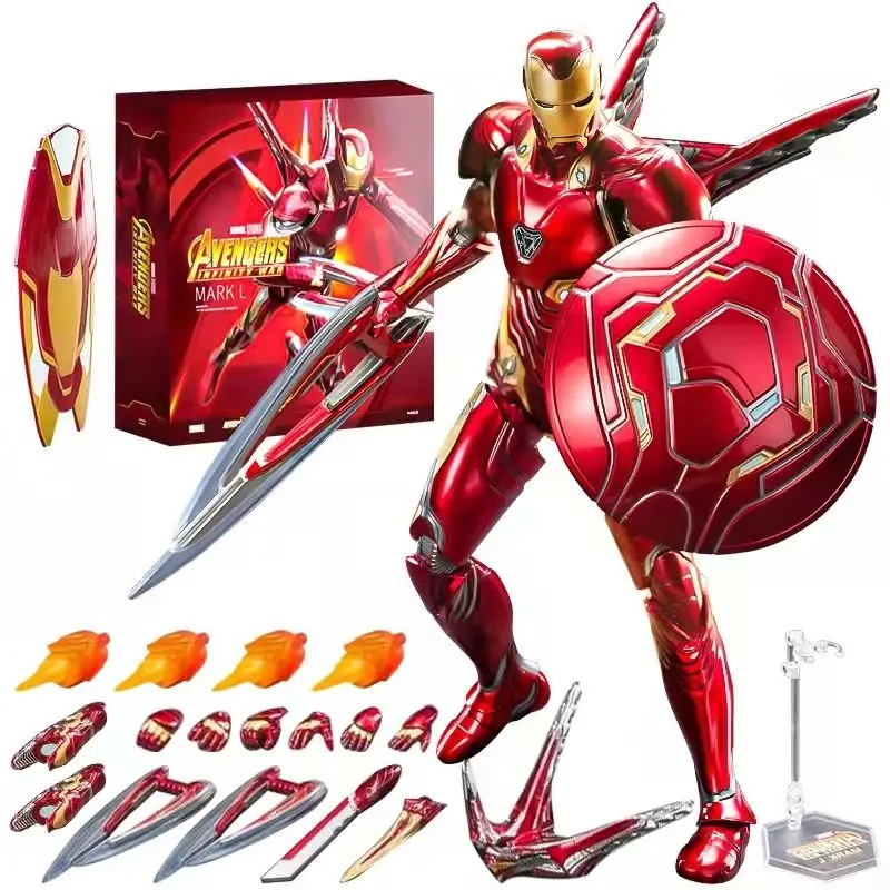 

Marvel Avengers Alliance Iron Man MK85 Handmade Joint Movable Luxury Weapon Set Blind Box Toy Gift Kids