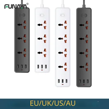 일반 멀티탭 소켓, EU, UK, US 3/4 소켓, 3USB 포트 패치 보드, 안전 문짝 패치, 110V, 220V, 블랙, 화이트 팝 소켓