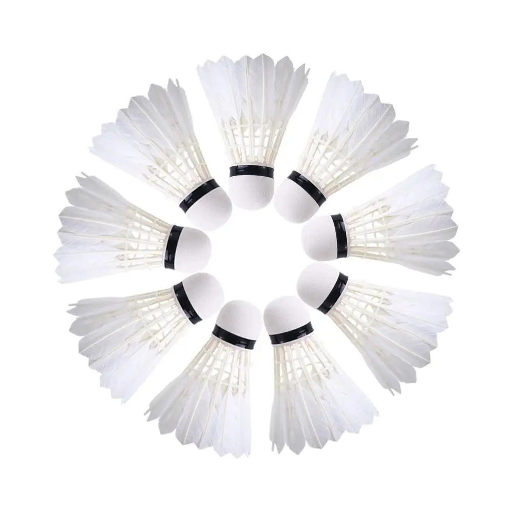 12 Pcs Goose Feather Shuttlecocks Badminton Outdoor Sport Shuttlecock White For Training Game Flying Stability Durable Balls
12 Pcs Goose Feather Shuttlecocks Badminton Outdoor Sport Shuttlecock White For Training Game Flying Stability Durable Balls
