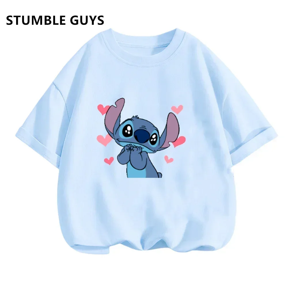 Stitch Girl Top T-shirt Kids Toddler Short Sleeve Boy Cartoon Clothes 3-12 Years Child Birthday T shirts Children's Trucksuit
Stitch Girl Top T-shirt Kids Toddler Short Sleeve Boy Cartoon Clothes 3-12 Years Child Birthday T shirts Children's Trucksuit