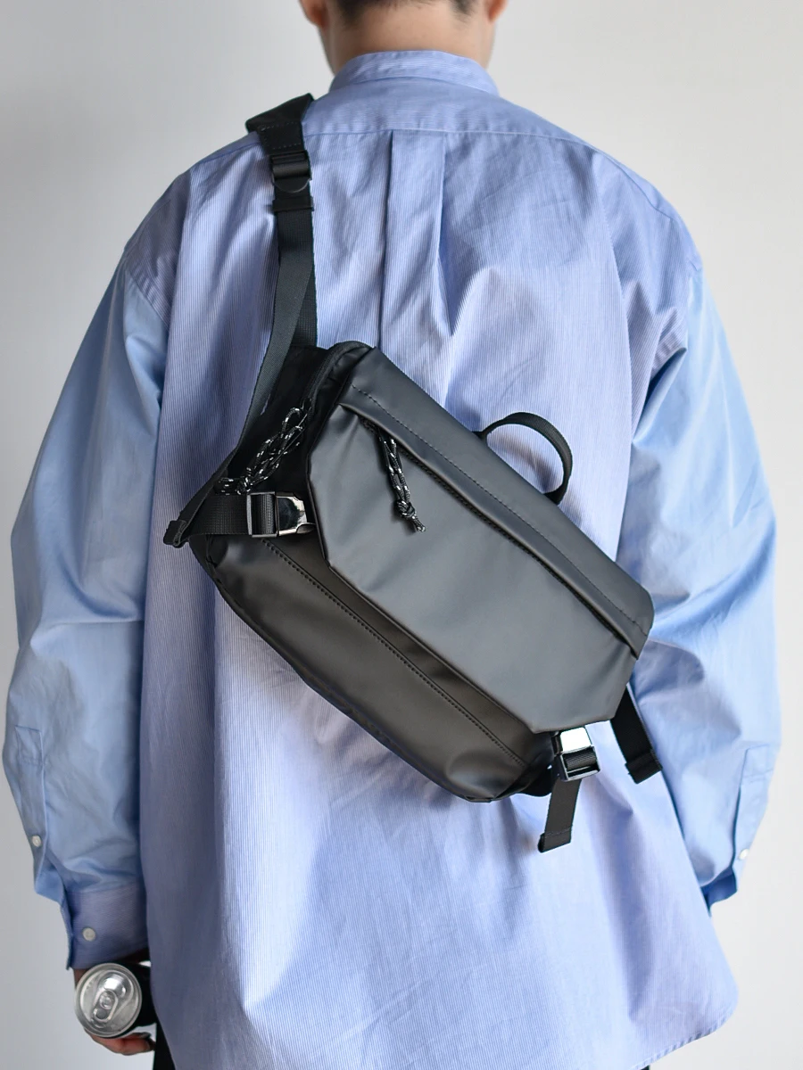 

Causal Men Nylon Zipper Shoulder Bag Japanese Style Teenager School Sling Bag Streetwear Men Travel Commuter Crossbody Bag