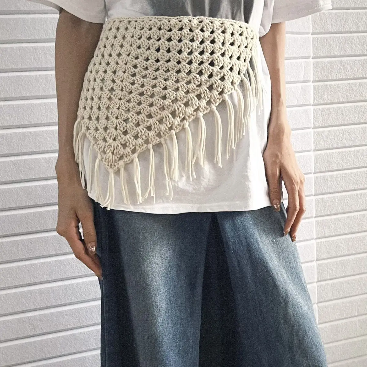 Y2K Triangle Weave Scarf Skirt - Multi-Way Tie Fashion Accessory 8 Se477d391b08c4943876ac9026599bf12o