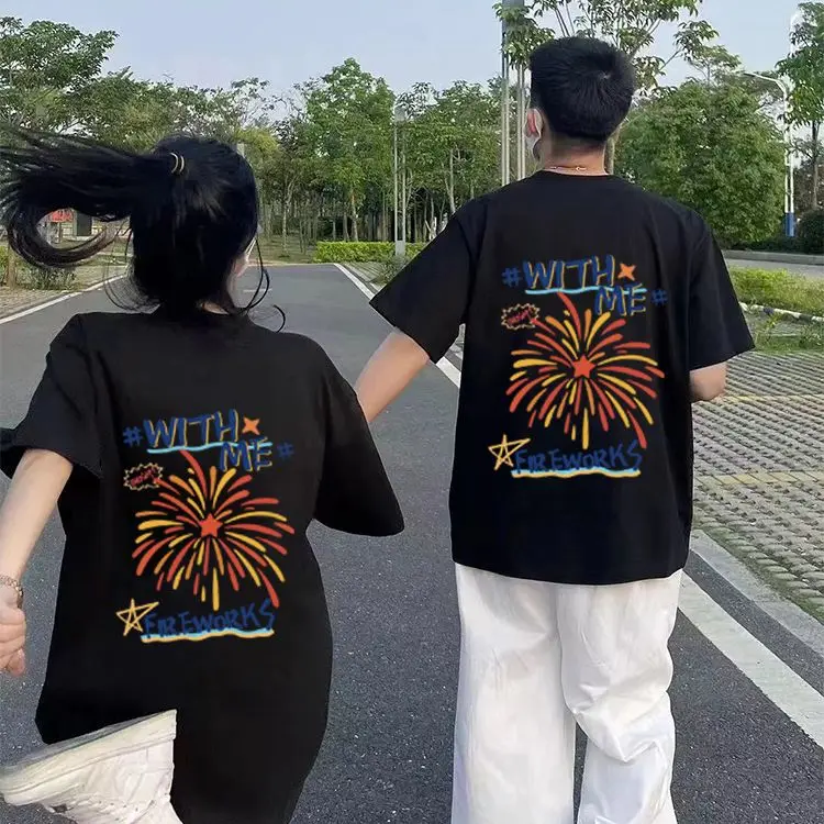Heavy cotton design firework print short-sleeved T-shirt niche 2024 summer couple wear new loose top y2k clothes clothes y2k ins
Heavy cotton design firework print short-sleeved T-shirt niche 2024 summer couple wear new loose top y2k clothes clothes y2k ins
