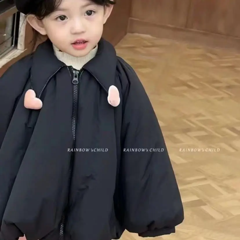 Children's Cotton Coat Korean Loose Winter Coat New Doll Neck Top Girl Zipper Top Little Girl Cotton Coat winter
Children's Cotton Coat Korean Loose Winter Coat New Doll Neck Top Girl Zipper Top Little Girl Cotton Coat winter