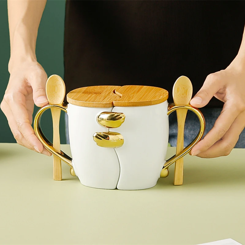 Creative Hugging Coffee Mug, Ceramic Drinking Cup, Office, Men's And Women's Ceramic Cup With lid, Spoon, Couple's Household
Creative Hugging Coffee Mug, Ceramic Drinking Cup, Office, Men's And Women's Ceramic Cup With lid, Spoon, Couple's Household