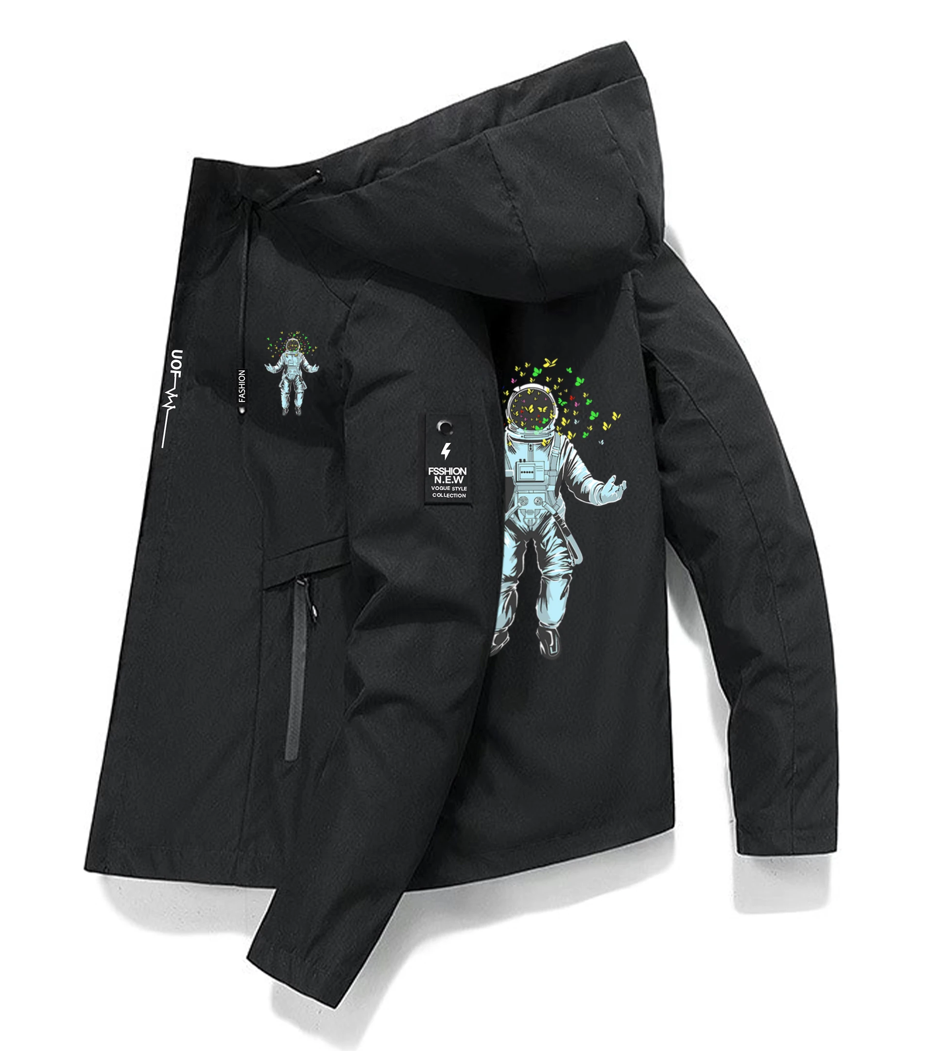 Astronaut with butterflies fun print Zipper Jacket Outdoor Loading Casual Clothing Windbreaker Coats Spring Autumn Jackets
Astronaut with butterflies fun print Zipper Jacket Outdoor Loading Casual Clothing Windbreaker Coats Spring Autumn Jackets