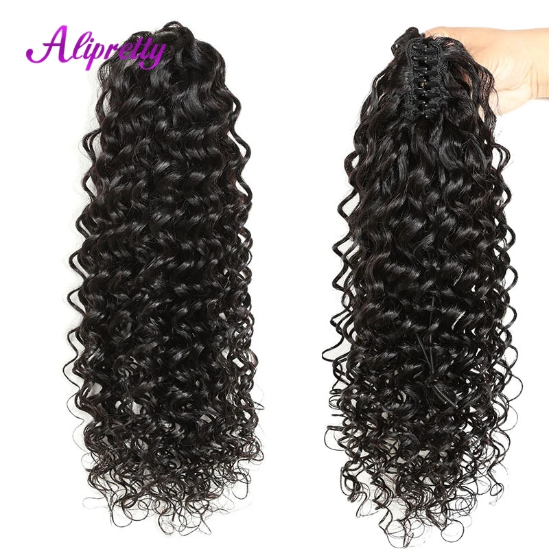 Alipretty Deep Wave Ponytail Hair Curly Extensions Natural Black Brazilian Ponytail Human Hair For Women Claw Clip On Pony Tail
Alipretty Deep Wave Ponytail Hair Curly Extensions Natural Black Brazilian Ponytail Human Hair For Women Claw Clip On Pony Tail