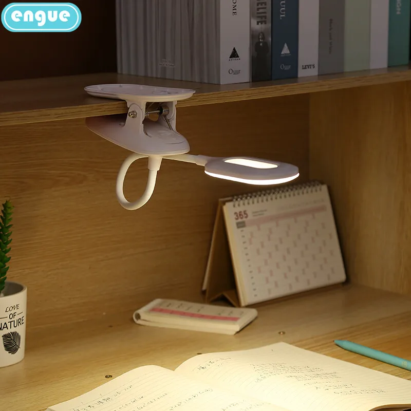 

ENGUE New Creative Clip Folding Desk Lamp Bedroom Bedside Charging Learning Eye Protection Led Small Desk Lamp Reading Lamp