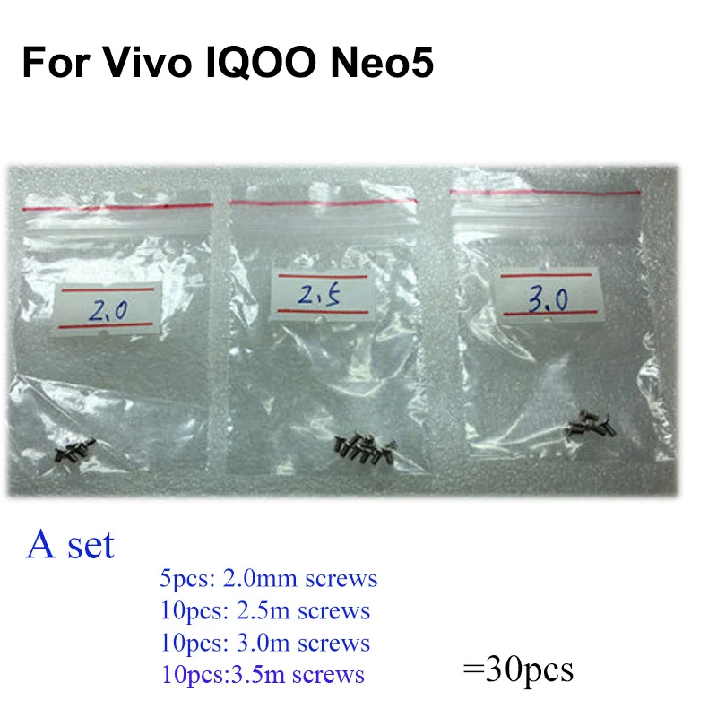 

30PCS a set Silver Screw For Vivo IQOO Neo5 mainboard motherboard Cover Screws Repair Parts For Vivo IQOO Neo 5