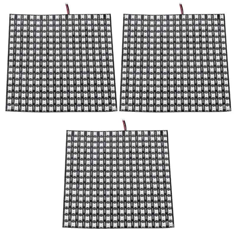 3X WS2812B LED RGB Flexible Pixel Panel 16X16 Individually Addressable Panel Light LED Module Matrix Screen
3X WS2812B LED RGB Flexible Pixel Panel 16X16 Individually Addressable Panel Light LED Module Matrix Screen