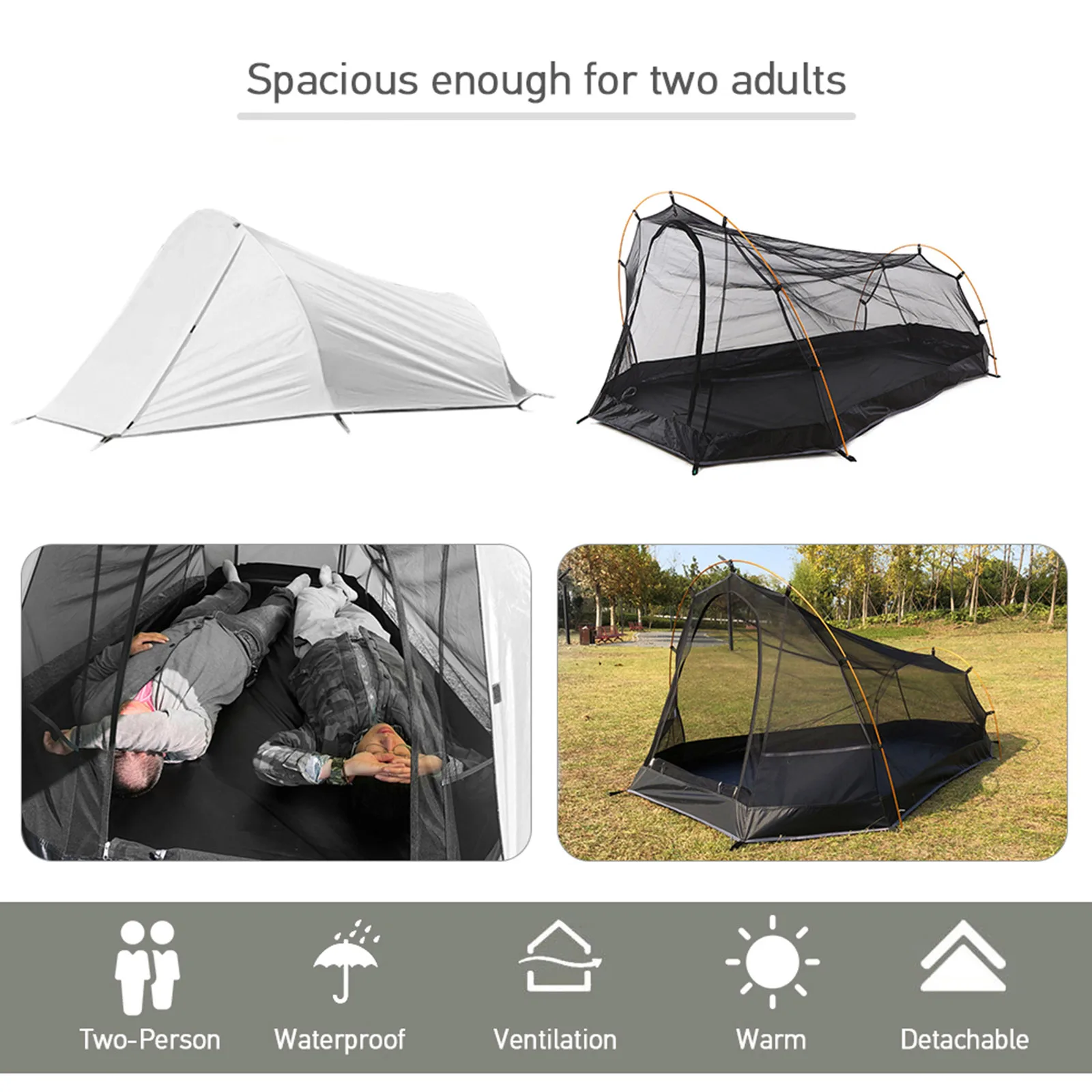 1set Camping Tent Kits Waterproof 2 Person Enhanced Ventilation Outdoor Tent For Biking Hiking Summer Beach Cycling Tent
1set Camping Tent Kits Waterproof 2 Person Enhanced Ventilation Outdoor Tent For Biking Hiking Summer Beach Cycling Tent