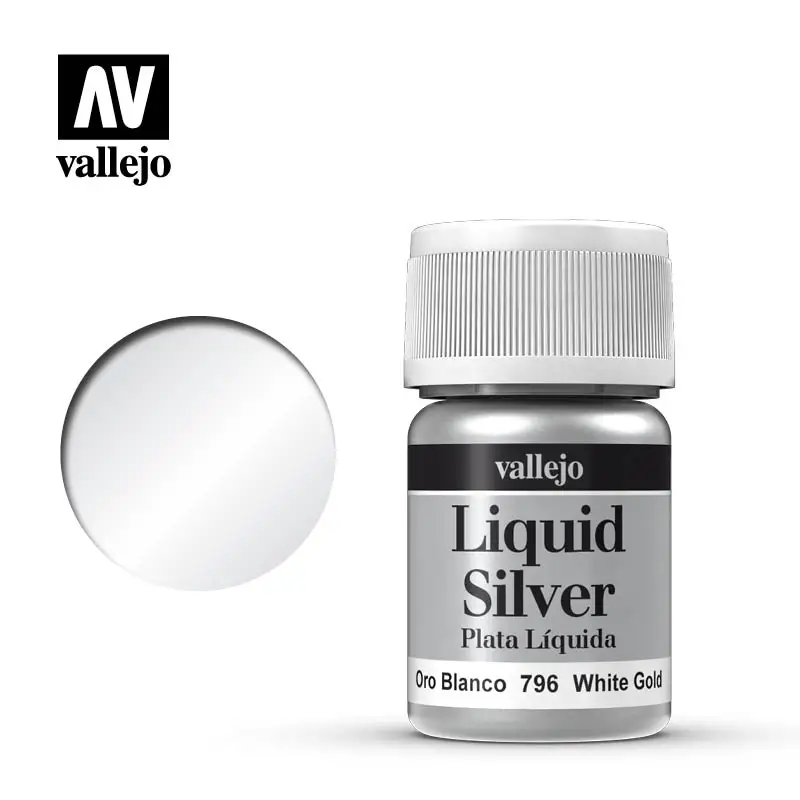 

Vallejo пропиленовая металлическая краска, модель на водной основе, ручная роспись, Испания AV70796 217 Платиновый спиртовой основе, экологичная