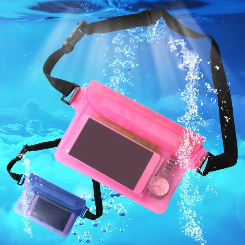 

New Waterproof Transparent Waist Bag Sealed Phone cases Beach Diving Swimming Outdoor Sports Fanny Packs for Men Shoulder Bags