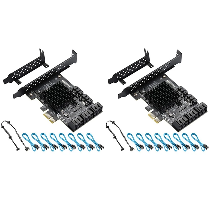2X PCIE SATA Card 8 Port, 6Gbps SATA 3.0 Pcie Card, Pcie To SATA Controller Expansion Card, Upport 8 SATA 3.0 Devices
2X PCIE SATA Card 8 Port, 6Gbps SATA 3.0 Pcie Card, Pcie To SATA Controller Expansion Card, Upport 8 SATA 3.0 Devices