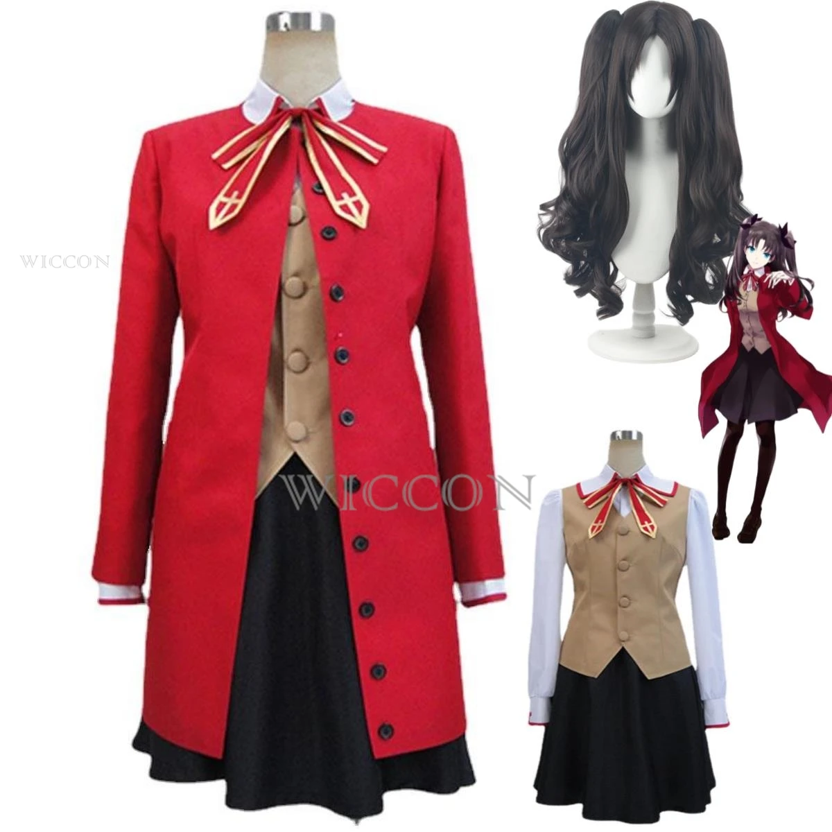 Anime Game Fate/Stay Night Tohsaka Rin Cosplay Costume Holy Grail War Wig Jk School Uniform Woman Kawaii Carnival Suit
Anime Game Fate/Stay Night Tohsaka Rin Cosplay Costume Holy Grail War Wig Jk School Uniform Woman Kawaii Carnival Suit