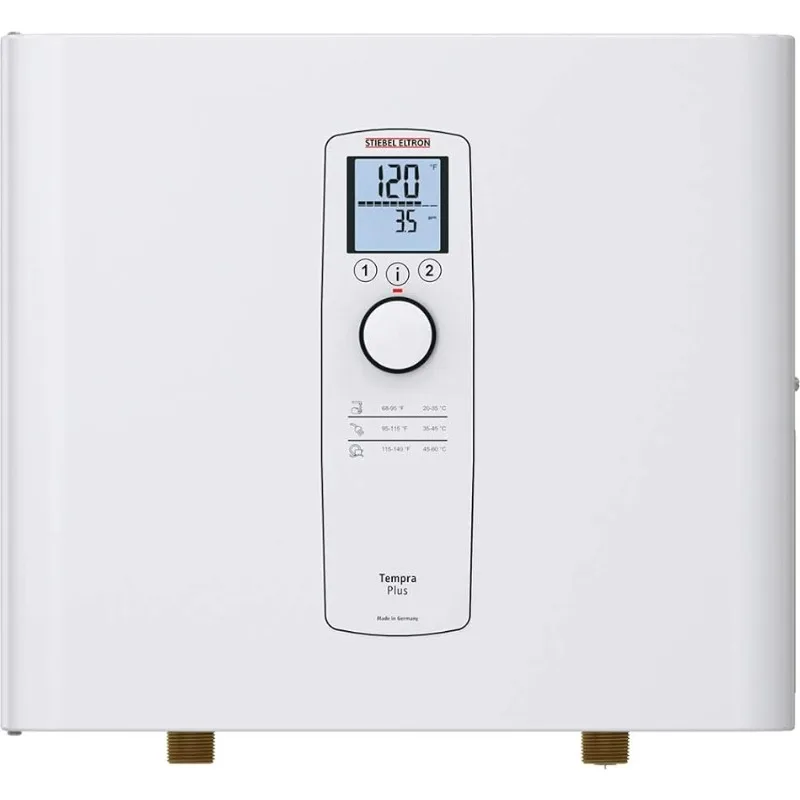 

Stiebel Eltron Tankless Water Heater – Tempra 24 Plus – Electric, On Demand Hot Water, Eco, White, 20.2
