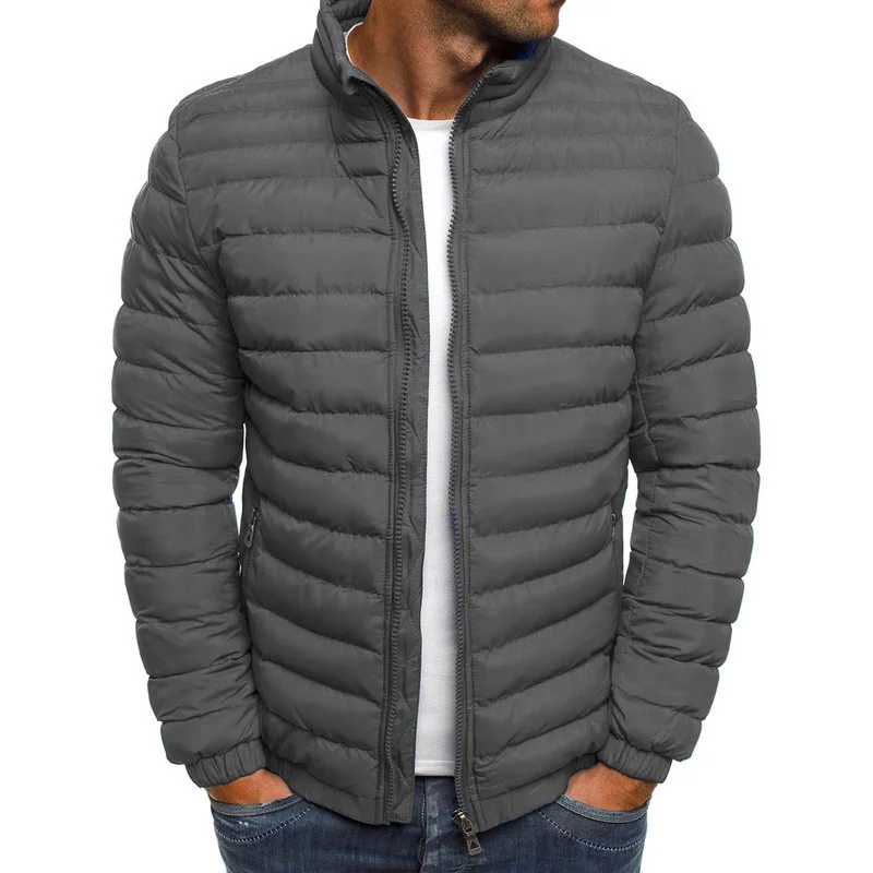 

Зимняя мужская хлопковая одежда, повседневное простое пальто, модная трендовая свободная универсальная хлопковая куртка, Мужская одежда, зимние куртки, пальто
