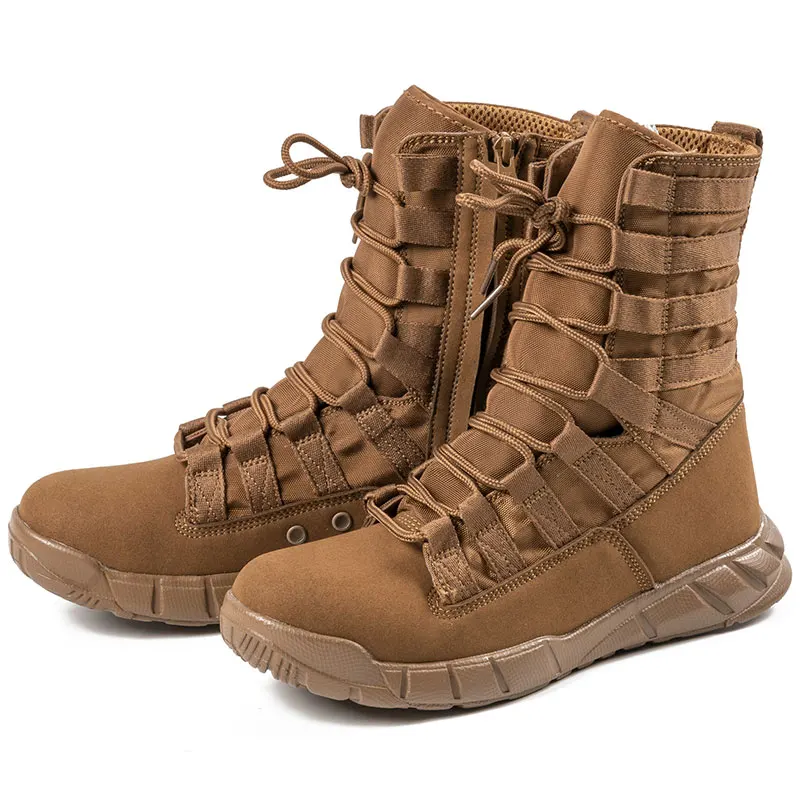 

New Tactical ZS High Top Breathable Durable Desert Brown Boots Lightweight Special Operations Training Boots