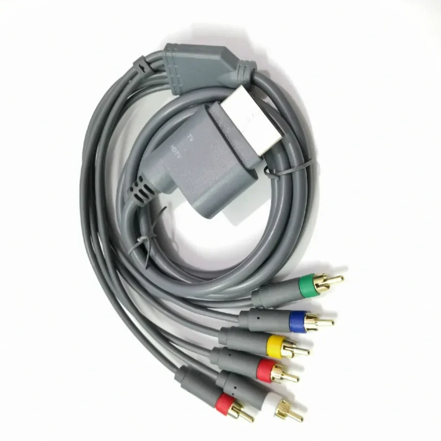 

300pcs/lot 1.8M HD TV Component Cord AV Audio Video Cable For Microsoft Xbox 360 Console