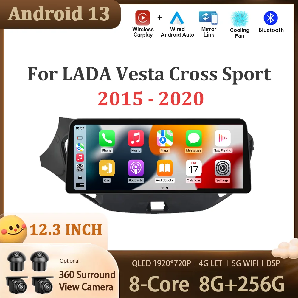 Android 13 12,3 дюймов для LADA Vesta Cross Sport 2015 - 2020 Автомобильный мультимедийный радиоплеер Carplay GPS монитор Навигация BT инструменты
Android 13 12,3 дюймов для LADA Vesta Cross Sport 2015 - 2020 Автомобильный мультимедийный радиоплеер Carplay GPS монитор Навигация BT инструменты