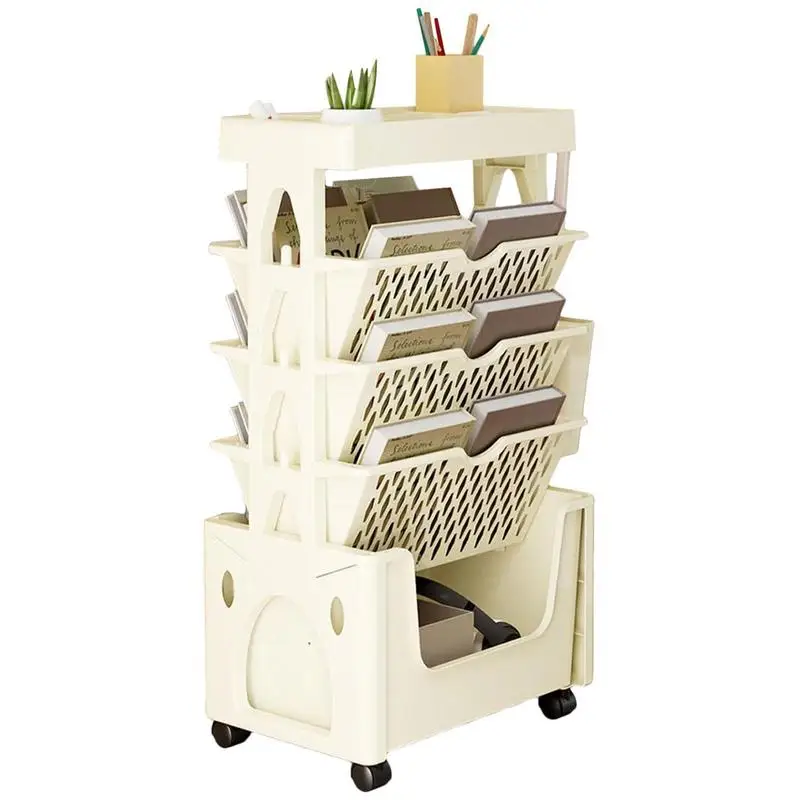 5 Tier Movable Book Shelf On Wheels Rotatable Storage Bookcase Creative Bookshelf Display Stand Home Decoration DIY Book
5 Tier Movable Book Shelf On Wheels Rotatable Storage Bookcase Creative Bookshelf Display Stand Home Decoration DIY Book