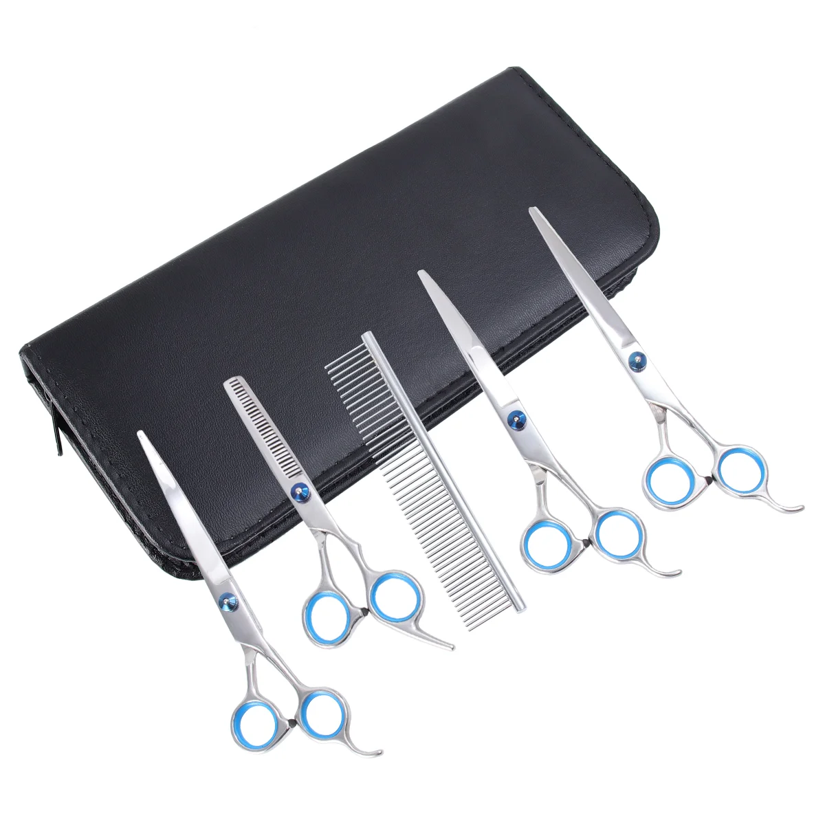Grooming Stainless Steel Professional Safe Fast Cut Grooming Set with Thinning Straight Curved Shear Grooming Comb for Cat 9pcs
Grooming Stainless Steel Professional Safe Fast Cut Grooming Set with Thinning Straight Curved Shear Grooming Comb for Cat 9pcs