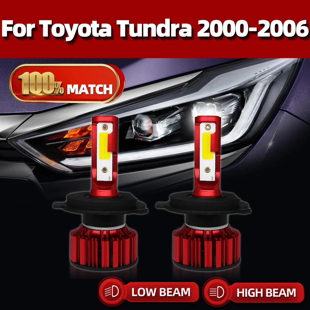 

120W 20000LM H4 Canbus Car LED Headlight Turbo Lamp 6000K 12V High Low Beam For Toyota Tundra 2000 2001 2002 2003 2004 2005 2006