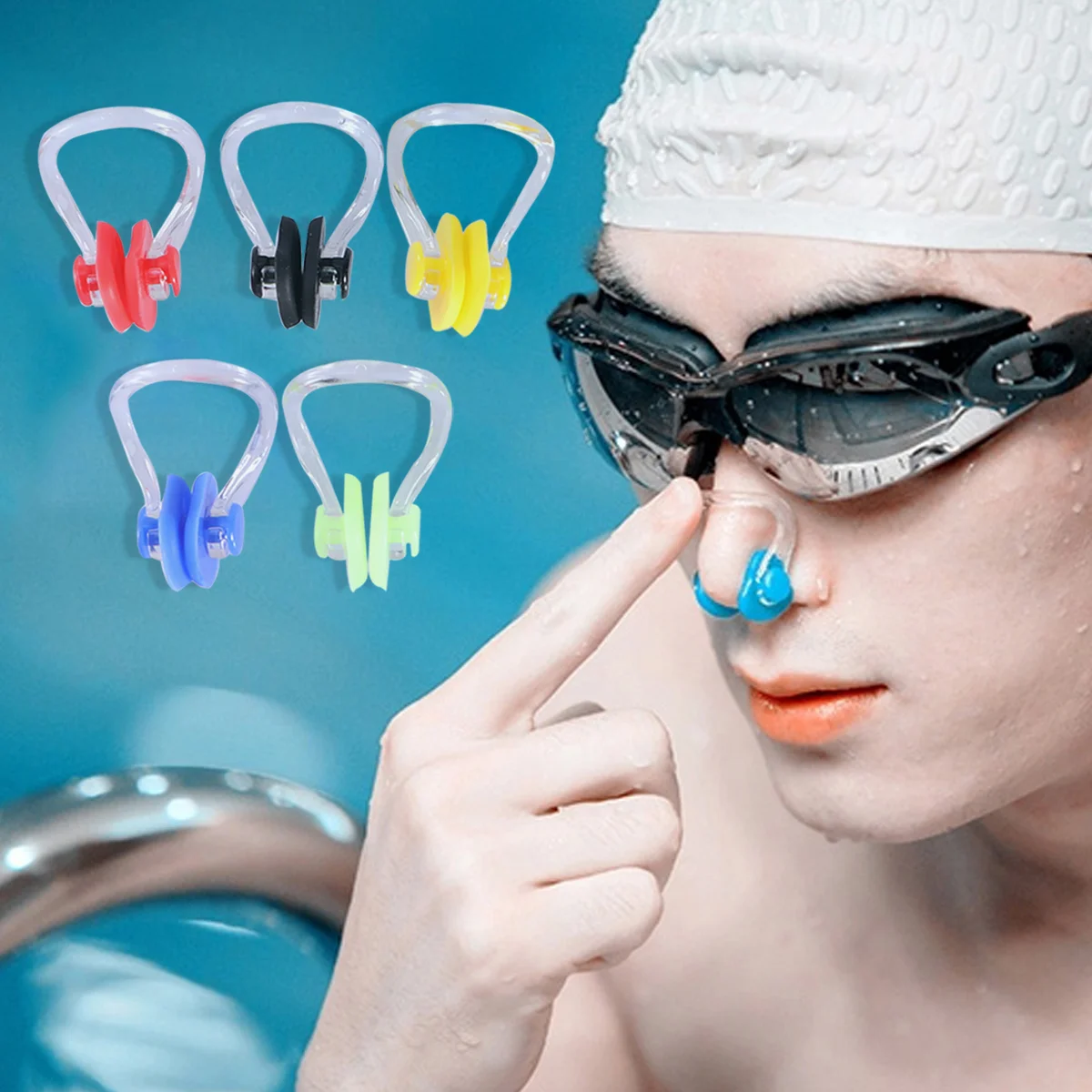 

Nose Plugs For Swimming For Kids Swimming Clips Gaskets for The Ears against Water Plugs Waterproof Non-slip Nose Plugs For