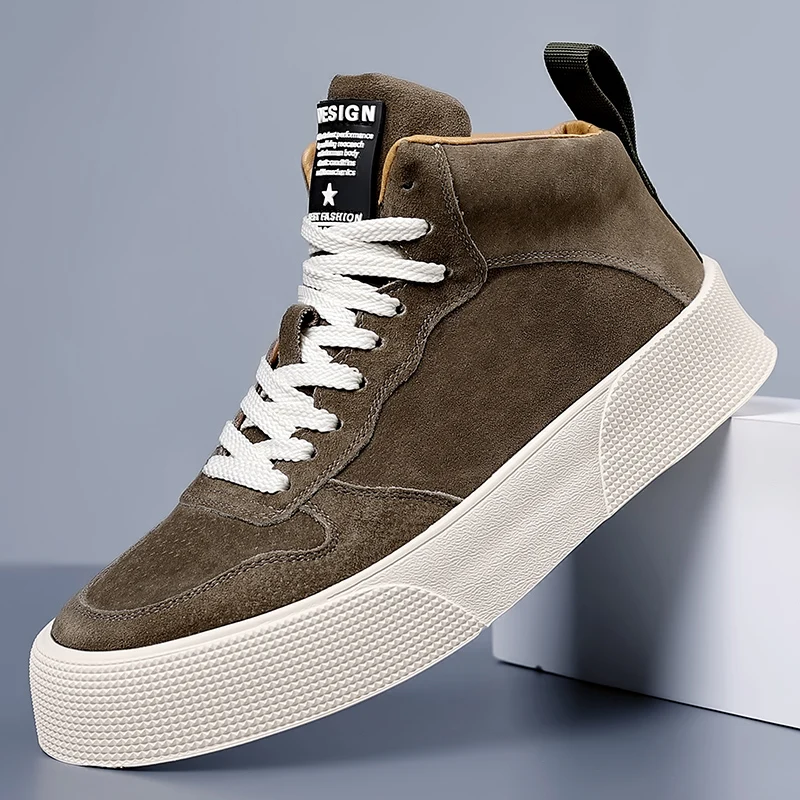 Luxury Brand Men Genuine Leather Ankle Boots High Top Outdoor Sneakers Fashion Casual Round Toe Boots Non-slip Vulcanized Shoes
Luxury Brand Men Genuine Leather Ankle Boots High Top Outdoor Sneakers Fashion Casual Round Toe Boots Non-slip Vulcanized Shoes