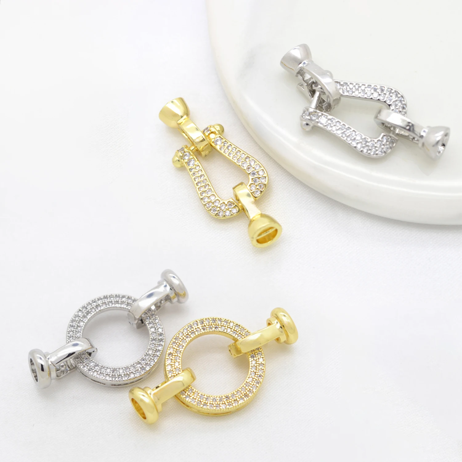 Gold Silver Plated Decoration Fastener Lock Closure Clasps Accessories for DIY Needlework Jewelry Making Zircon Connector 3 Pcs
Gold Silver Plated Decoration Fastener Lock Closure Clasps Accessories for DIY Needlework Jewelry Making Zircon Connector 3 Pcs