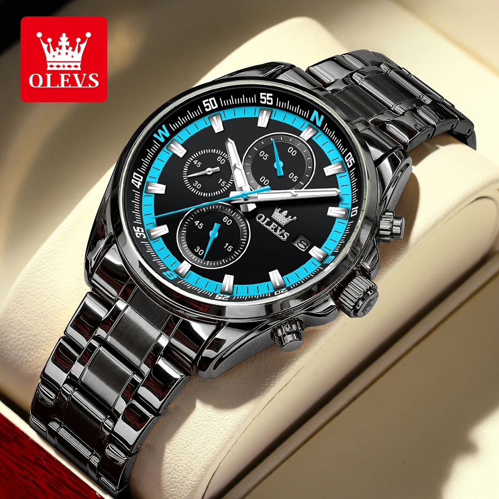 OLEVS TY713 New Chronograph Quartz Watch For Men Waterproof Luminous Stainless Steel Sport Man Wristwatch Original Men's Watches
OLEVS TY713 New Chronograph Quartz Watch For Men Waterproof Luminous Stainless Steel Sport Man Wristwatch Original Men's Watches