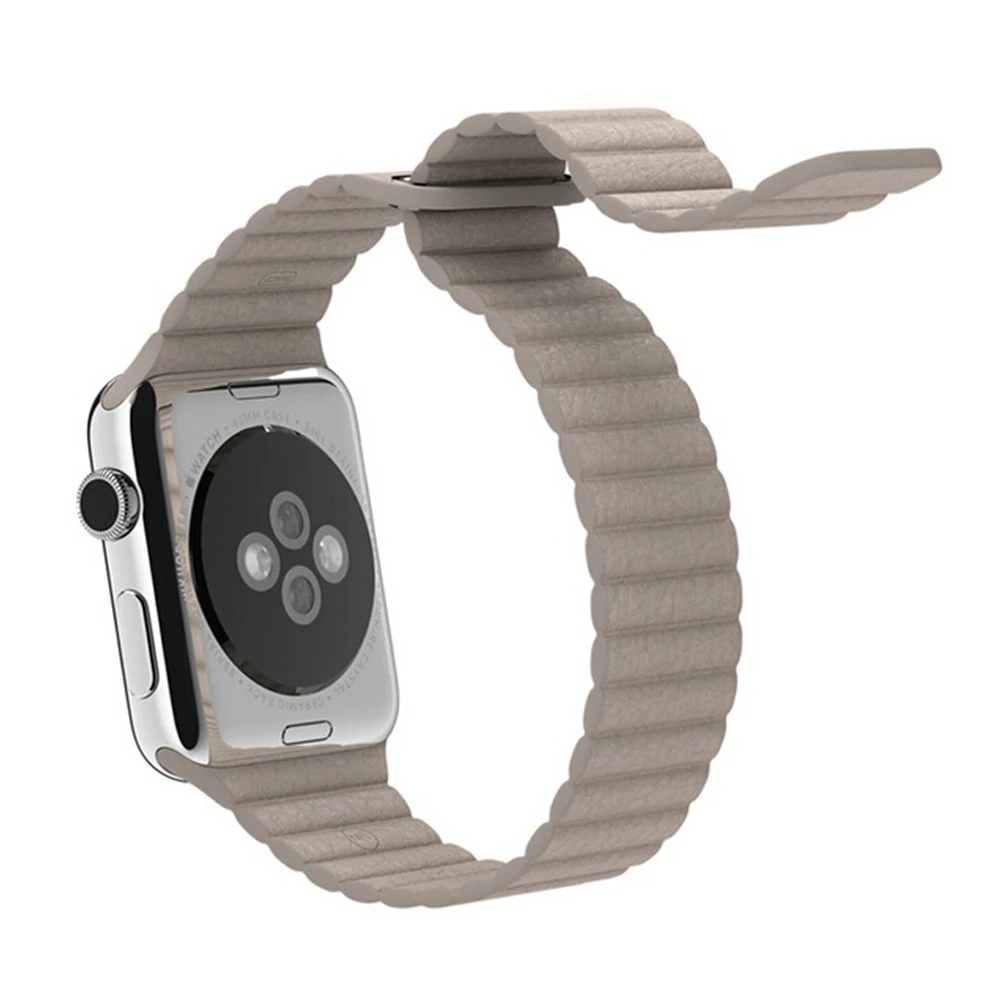

leather loop For Apple watch band 49mm 44mm 40mm 41mm 45mm 42mm 38mm Watchband Magnetic bracelet iWatch Serie 3 4 5 SE 6 7 strap