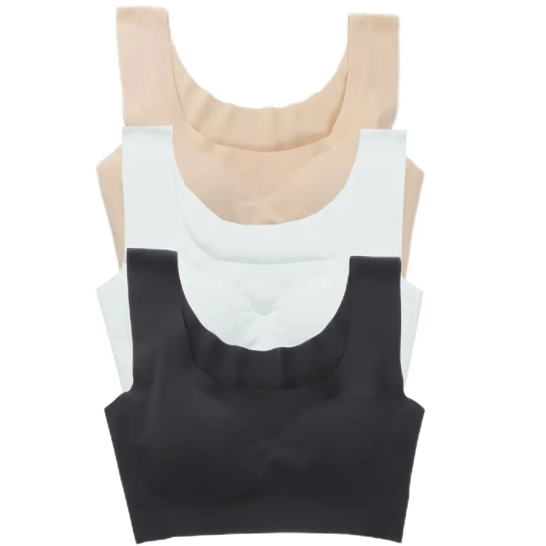 New Seamless Women's Chest Pad Ice Silk Sports Bra Adhesive Rings-Free Solid Color Yoga Sleep Underwear
New Seamless Women's Chest Pad Ice Silk Sports Bra Adhesive Rings-Free Solid Color Yoga Sleep Underwear