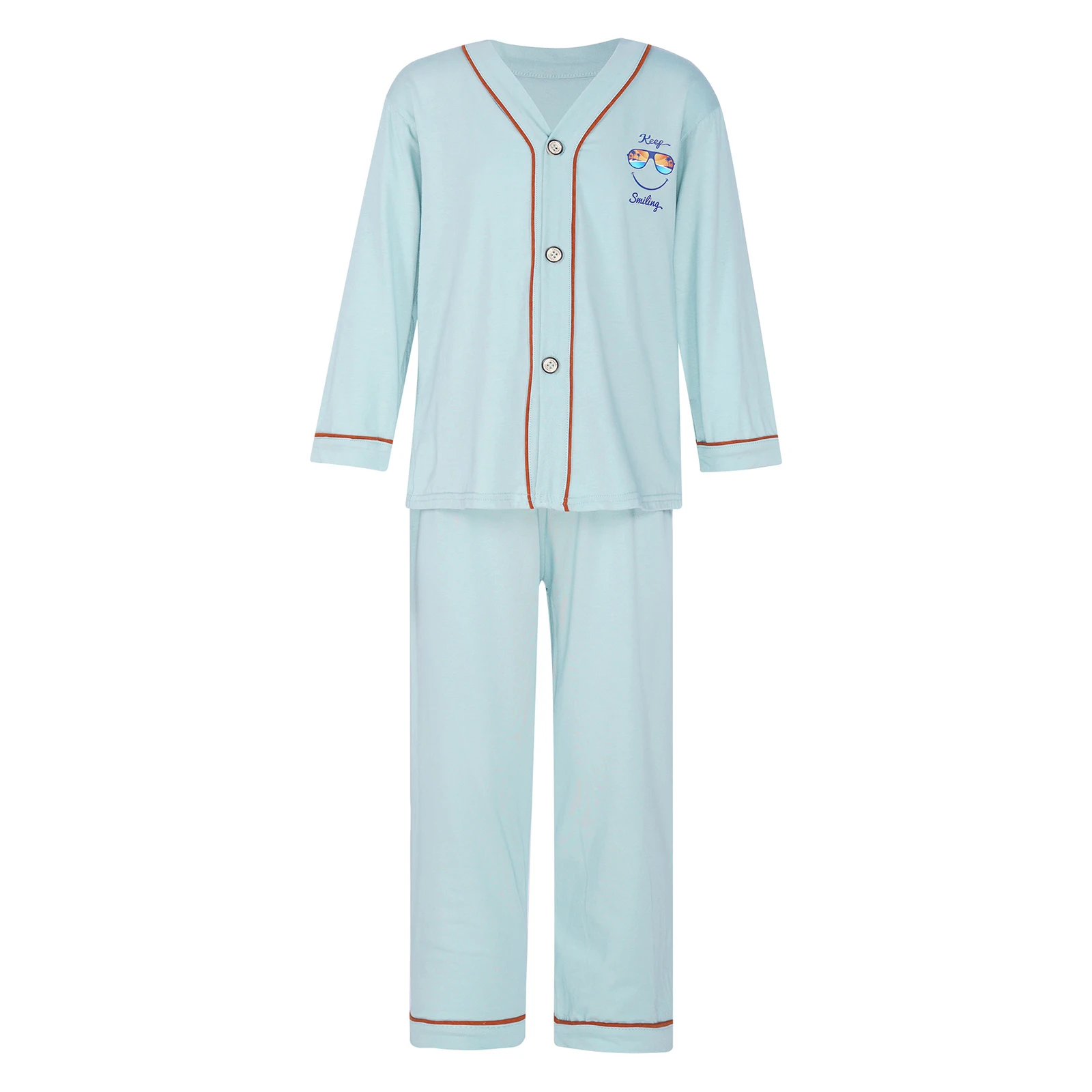Autumn Kids Girls Boys Pajama Set Loungewear Homewear V Neck Long Sleeve Button Down Cardigan Tops with Elastic Waistband Pants
Autumn Kids Girls Boys Pajama Set Loungewear Homewear V Neck Long Sleeve Button Down Cardigan Tops with Elastic Waistband Pants