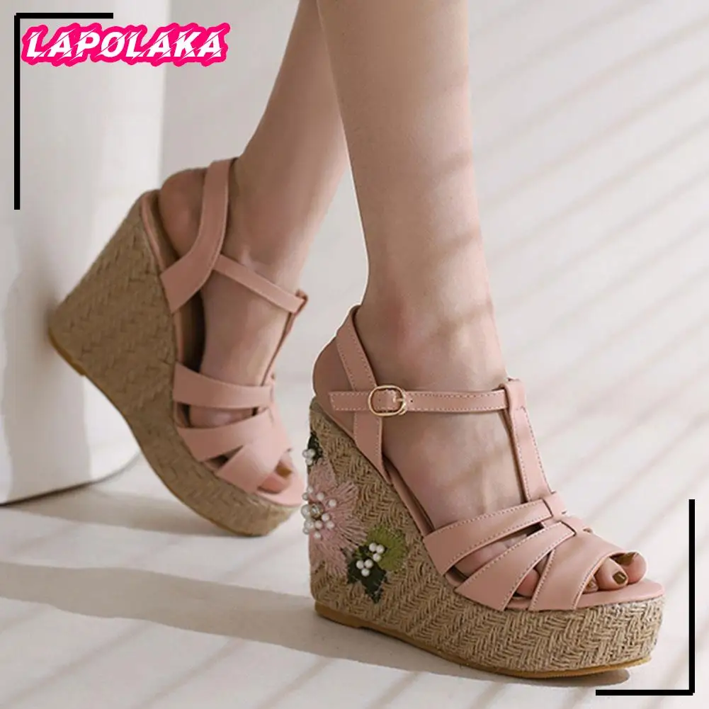 Staw Espadrille Women's Sandals Platform Wedges High Heels Flower Female Sandals Embroider Summer Elegant Basic Shoes Woman
Staw Espadrille Women's Sandals Platform Wedges High Heels Flower Female Sandals Embroider Summer Elegant Basic Shoes Woman
