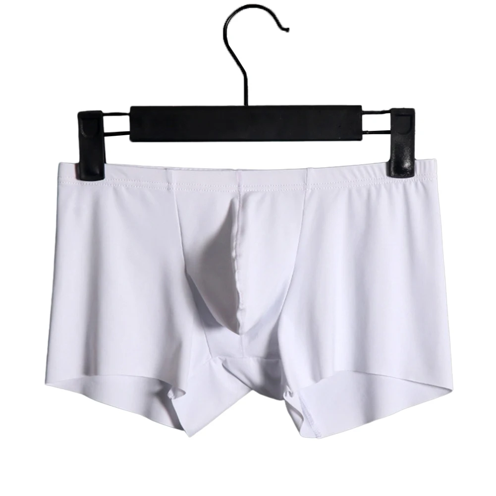 Men's Sexy Underwear Boxer Briefs Ice Silk Shorts Panties with Bulge Pouch and Laid Flat Data for Accurate Sizing
Men's Sexy Underwear Boxer Briefs Ice Silk Shorts Panties with Bulge Pouch and Laid Flat Data for Accurate Sizing
