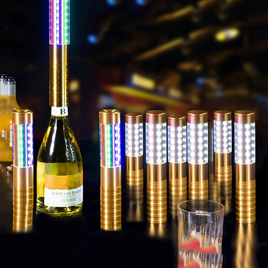 

Rechargeable LED Flash Sticks Atmosphere Champagne Wine Bottle Service Sparkler for VIP Nightclub KTV Bar Strobe Baton Flash Rod