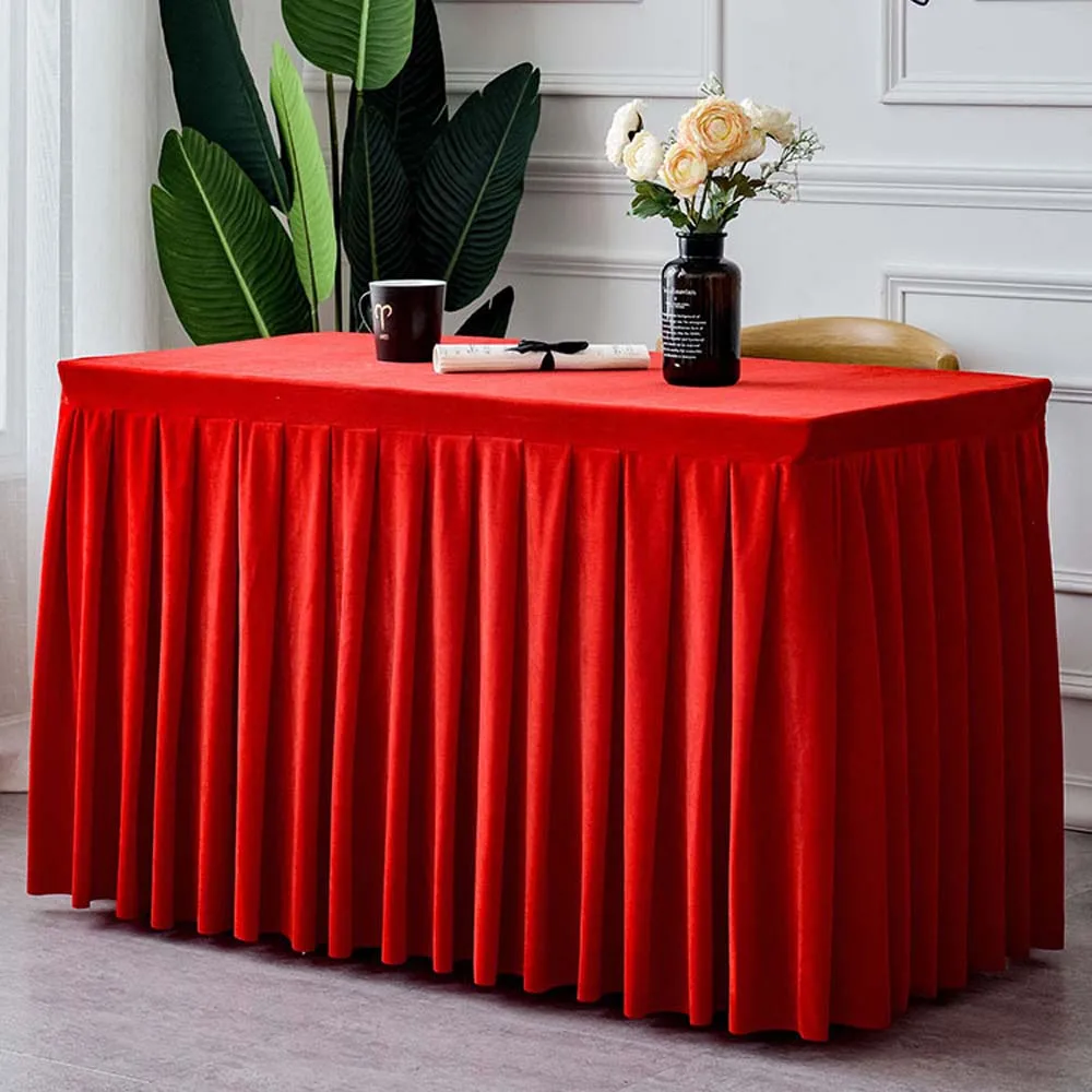 Gold Velvet Tablecloth Rectangular Exhibition Table Cover Christmas Elegant Table Skirt for Wedding Nordic Party Desk Decor
Gold Velvet Tablecloth Rectangular Exhibition Table Cover Christmas Elegant Table Skirt for Wedding Nordic Party Desk Decor