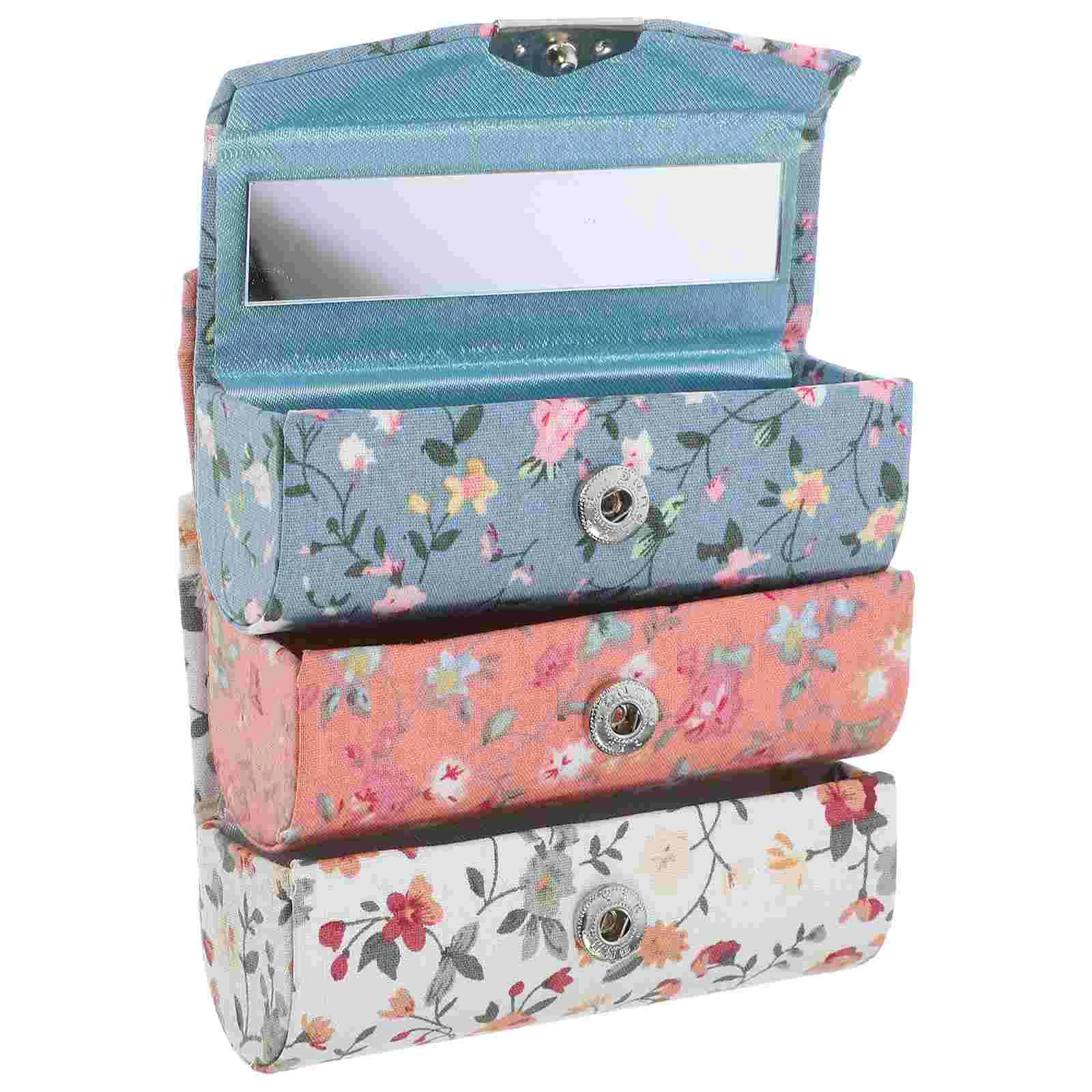 3 Pcs Purse Floral Lipstick Box Bag Case for Women Small Holder Container Storage Travel Pouch Miss
3 Pcs Purse Floral Lipstick Box Bag Case for Women Small Holder Container Storage Travel Pouch Miss
